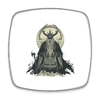 Odin Nordischer Gott Wikinger Krieger Mythologie Walhalla - Viereckiger Kühlschrankmagnet - Weiß - Vorne