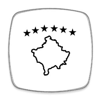 Kosovo - Square fridge magnet - white - Front
