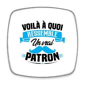 Voilà à quoi ressemble un vrai patron - Magnet carré - blanc - Devant