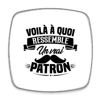 Voilà à quoi ressemble un vrai patron - Magnet carré - blanc - Devant