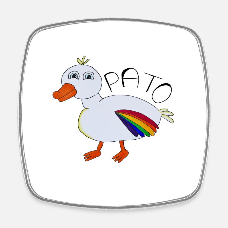 Pato - Square fridge magnet - white