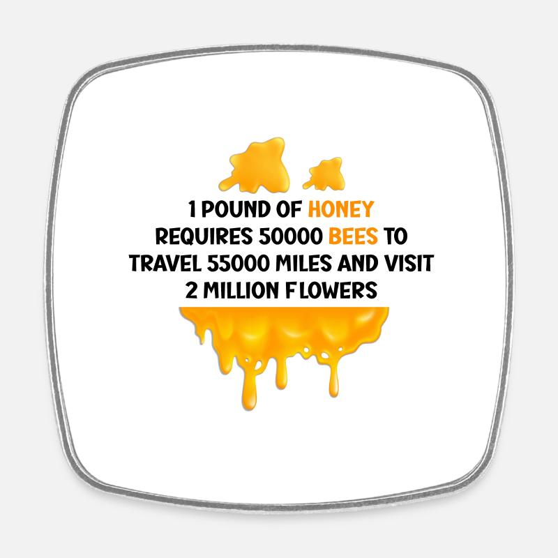 Beekeeping Beekeeping Course Beekeepers' Association Honey Bee Beekeepers - Square fridge magnet - white
