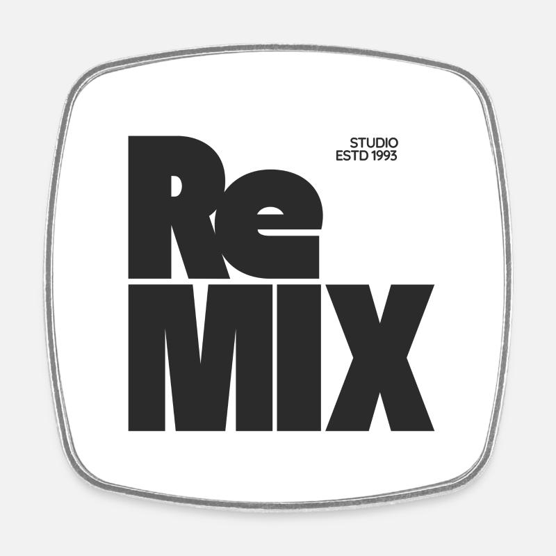 Remix - Magnet carré - blanc