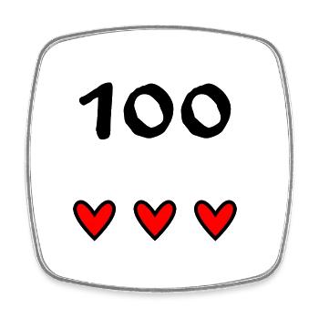 100 YEARS. 100th ANNIVERSARY. ANNIVERSARY 100 YEARS. - Square fridge magnet - white - Front