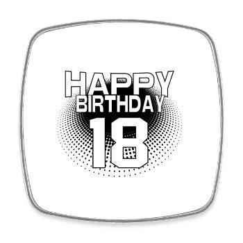 18 Happy Birthday Cool Bestseller Vintage Design - Viereckiger Kühlschrankmagnet - Weiß - Vorne