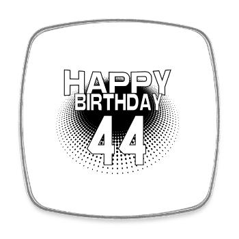 44 Happy Birthday Cool Bestseller Vintage Design - Viereckiger Kühlschrankmagnet - Weiß - Vorne