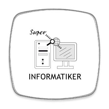 Super Informatiker - Viereckiger Kühlschrankmagnet - Weiß - Vorne