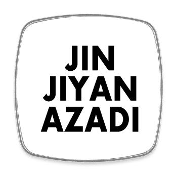 jin jiyan azadi - Viereckiger Kühlschrankmagnet - Weiß - Vorne