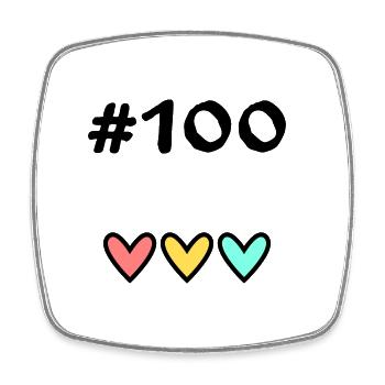 100 YEARS. 100th ANNIVERSARY. BIRTHDAY 100 YEARS. - Square fridge magnet - white - Front