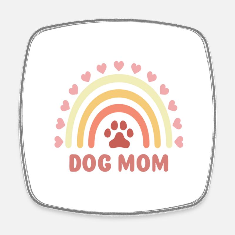 Dog Mom - Square fridge magnet - white