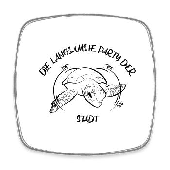 Schildkröten Schildkröte - Viereckiger Kühlschrankmagnet - Weiß - Vorne