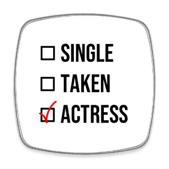 Single Taken Actress schwarz Schauspieler Geschenk - Viereckiger Kühlschrankmagnet - Weiß - Vorne