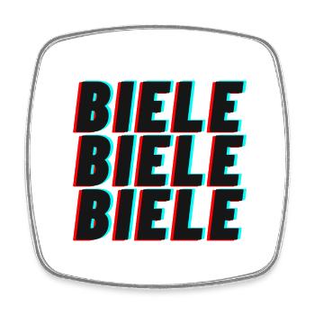 BIELE BIELE BIELE - Endlaser Edition - Viereckiger Kühlschrankmagnet - Weiß - Vorne