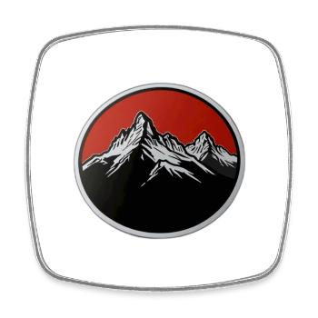 Schweizer Berge - Viereckiger Kühlschrankmagnet - Weiß - Vorne
