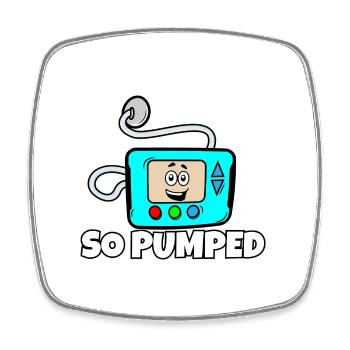 Diabetes Awareness I Diabetic I Insulin Pump I So - Square fridge magnet - white - Front