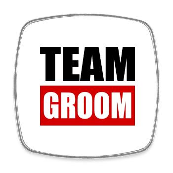 Team groom - Magnet carré - blanc - Devant