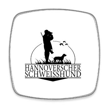 HANNOVERSCHER SCHWEISSHUND Jagdhunde Jagd Wilsigns - Viereckiger Kühlschrankmagnet - Weiß - Vorne