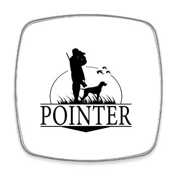 POINTER Chiens de chasse Chasseur Chasse Wilsigns - Magnet carré - blanc - Devant