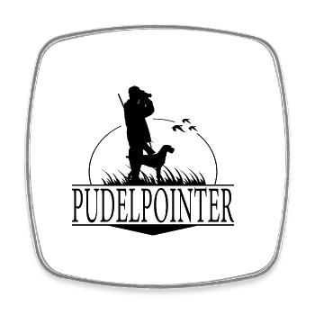 PUDELPOINTER Chiens de chasse Chasse Hunter Wilsigns - Magnet carré - blanc - Devant
