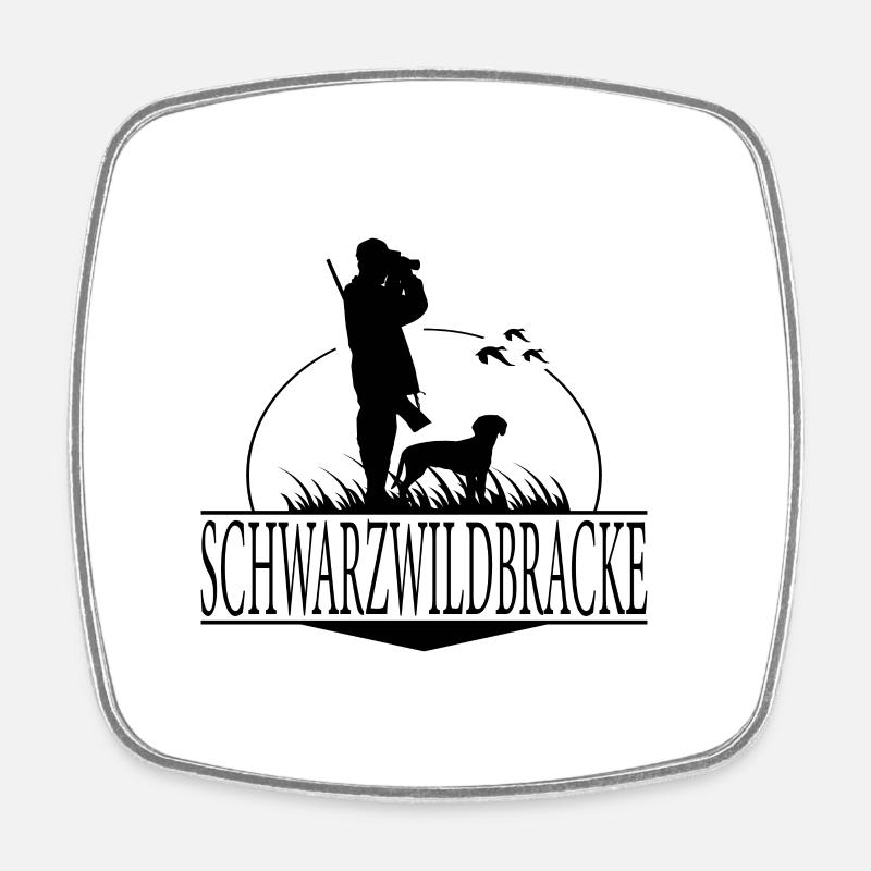 SCHWARZWILDBRACKE Jagdhunde Jäger Wilsigns - Viereckiger Kühlschrankmagnet - Weiß
