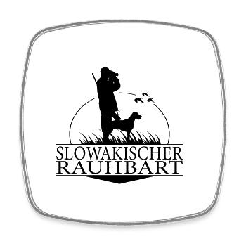 SLOWAKISCHER RAUHBART Jagdhunde Jagd Wilsigns - Viereckiger Kühlschrankmagnet - Weiß - Vorne