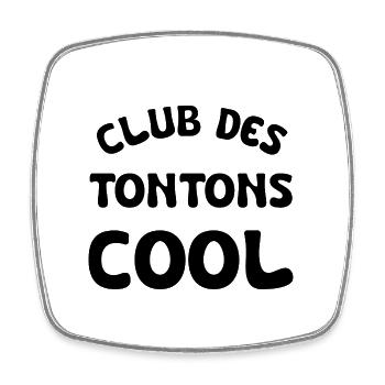 club des tontons cool - Magnet carré - blanc - Devant