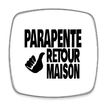 parapente retour maison - Magnet carré - blanc - Devant
