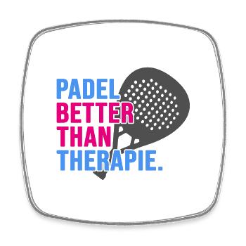 Padel padel tennis padel therapy padel tennis sport - Square fridge magnet - white - Front