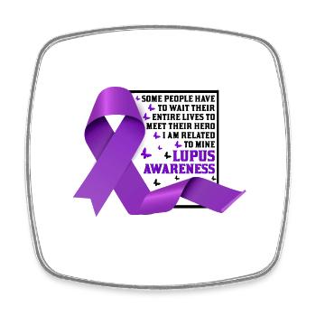 Lupus Bewusstseins Monat - Viereckiger Kühlschrankmagnet - Weiß - Vorne