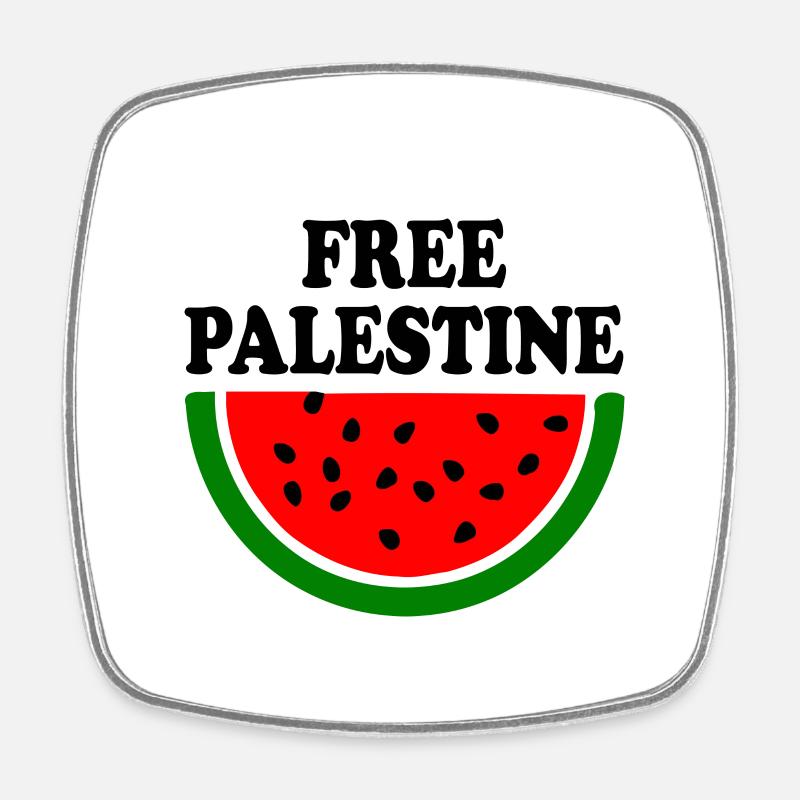 Free palestine Melon pastèque - Magnet carré - blanc