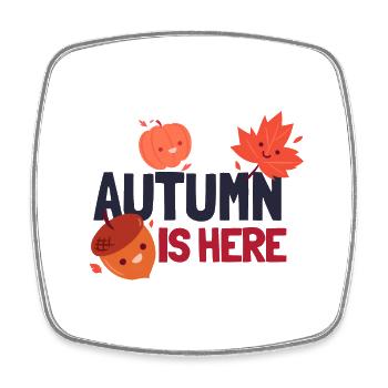 Der Herbst ist da - Viereckiger Kühlschrankmagnet - Weiß - Vorne