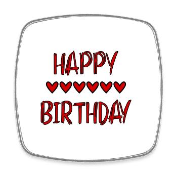 JAHRESTAG. ALLES GUTE ZUM GEBURTSTAG!. ALLES GUTE ZUM GEBURTSTAG!. - Viereckiger Kühlschrankmagnet - Weiß - Vorne