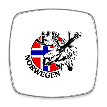 NORWEGEN Elch Tier Wildnis Wilsigns - Viereckiger Kühlschrankmagnet - Weiß - Vorne