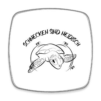 Schildkröten Schildkröte - Viereckiger Kühlschrankmagnet - Weiß - Vorne