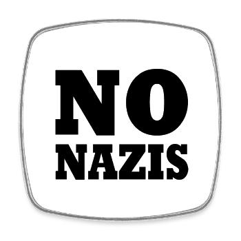 No nazis - Viereckiger Kühlschrankmagnet - Weiß - Vorne