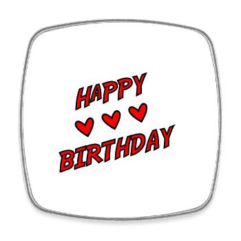 JAHRESTAG. ALLES GUTE ZUM GEBURTSTAG!. ALLES GUTE ZUM GEBURTSTAG!. - Viereckiger Kühlschrankmagnet - Weiß - Vorne