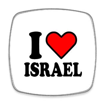 I love israel - Magnet carré - blanc - Devant
