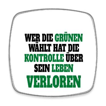 Witze Grüne Die Grünen Habeck Baerbock Partei - Viereckiger Kühlschrankmagnet - Weiß - Vorne