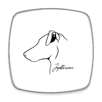 Deutscher Jagdterrier Profil Hunde Hund Wilsigns - Viereckiger Kühlschrankmagnet - Weiß - Vorne