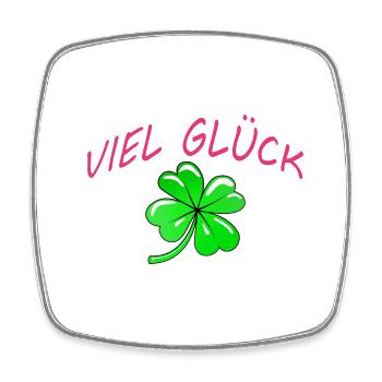 Liebe Freunde Familie Partner Glück Spaß Leben süß - Viereckiger Kühlschrankmagnet - Weiß - Vorne