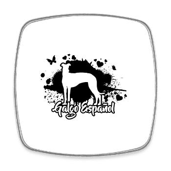 GALGO ESPANOL chien chien lévriers Wilsigns - Magnet carré - blanc - Devant