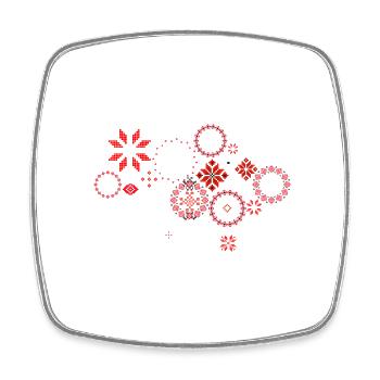Ukrainian embroidery. Vysyvanka. Symbol of Ukraine - Square fridge magnet - white - Front
