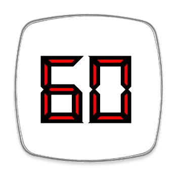 60 YEARS. 60TH ANNIVERSARY. BIRTHDAY 60 YEARS. 60 - Square fridge magnet - white - Front