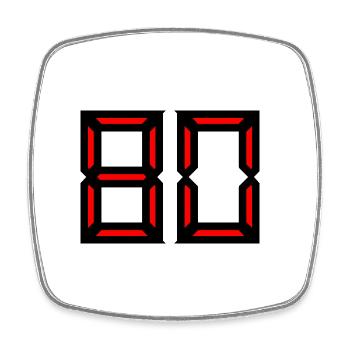 80. 80 YEARS. 80TH ANNIVERSARY. BIRTHDAY 80 YEARS. - Square fridge magnet - white - Front