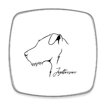 Deutscher Jagdterrier Profil Hunde Hund Wilsigns - Viereckiger Kühlschrankmagnet - Weiß - Vorne