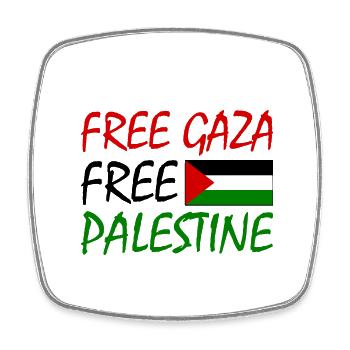 Free gaza Free palestine - Square fridge magnet - white - Front