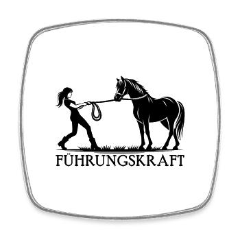 Führungskraft Pferd Reiten Geschenkidee Pferde - Viereckiger Kühlschrankmagnet - Weiß - Vorne