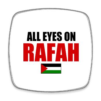 all eyes on rafah - Magnet carré - blanc - Devant