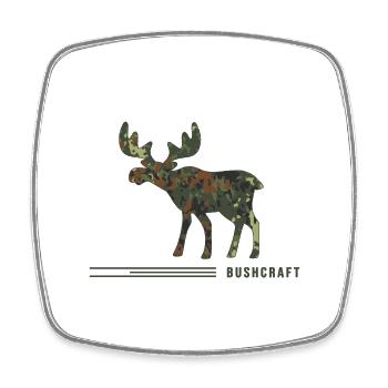 Bushcraft Carmoflage Wildcamping Survival Wild - Square fridge magnet - white - Front