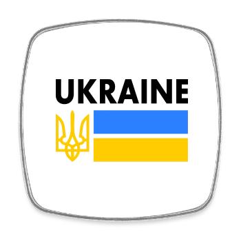 Ukraine - Viereckiger Kühlschrankmagnet - Weiß - Vorne